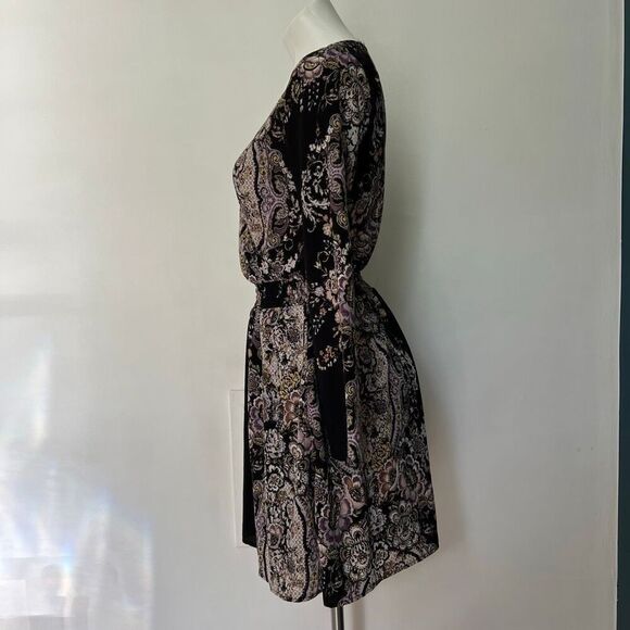 Xhilaration Paisley Long Sleeve Dress - Picture 5 of 7